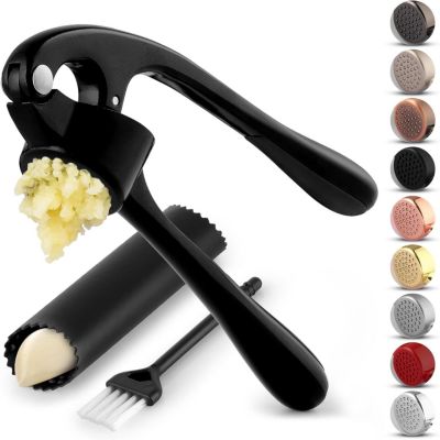 Premium Garlic Press Set - Rust Proof & Dishwasher Safe Professional Garlic Mincer Tool