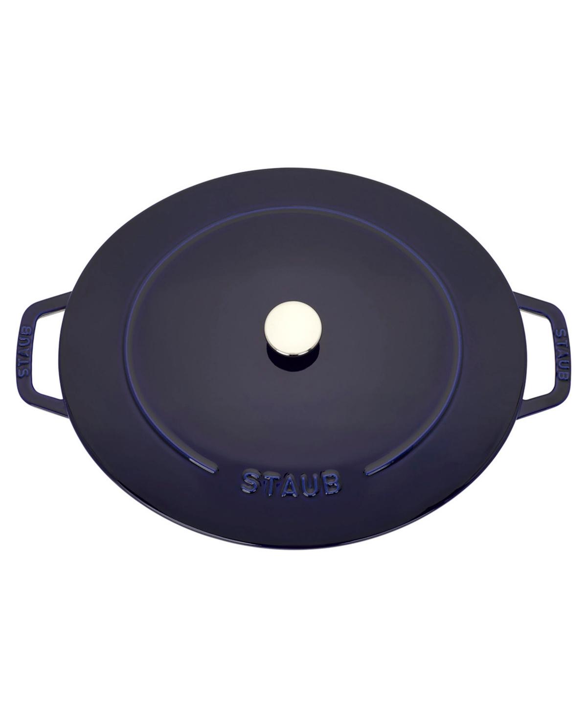 Staub 6.25-quart Enameled Cast Iron Shallow Oval Dutch Oven In Indigo