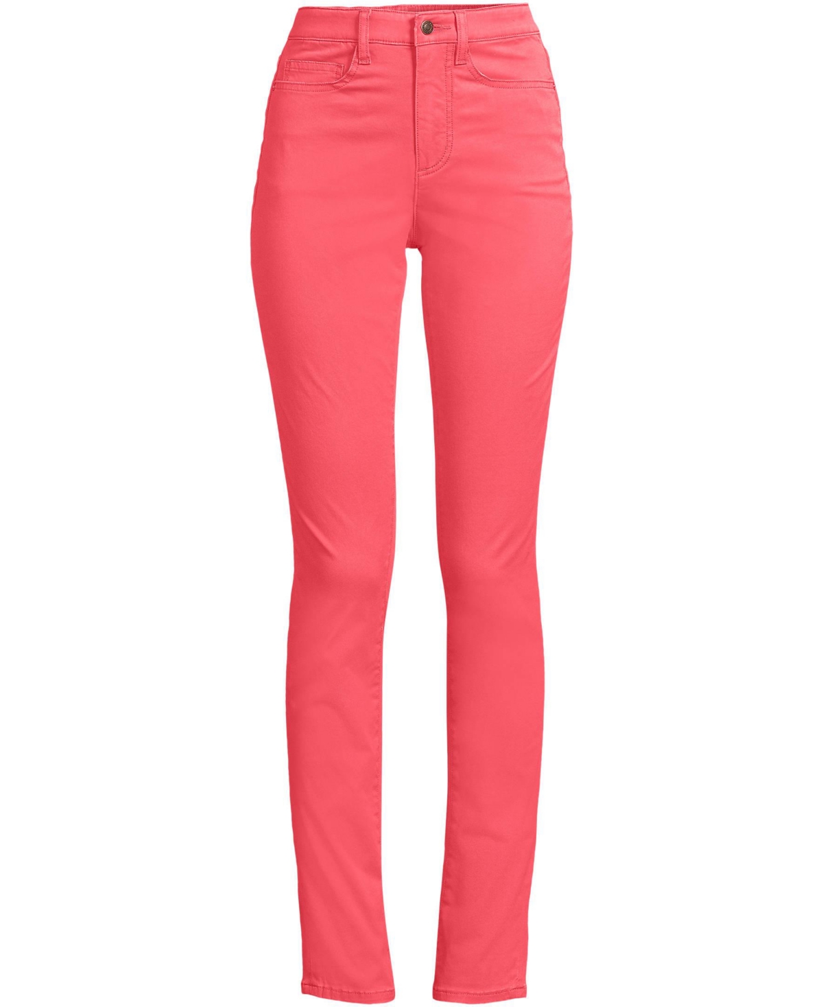 Lands' End Women's High Rise Slimming 5 Pocket Chino Slim Leg Pants