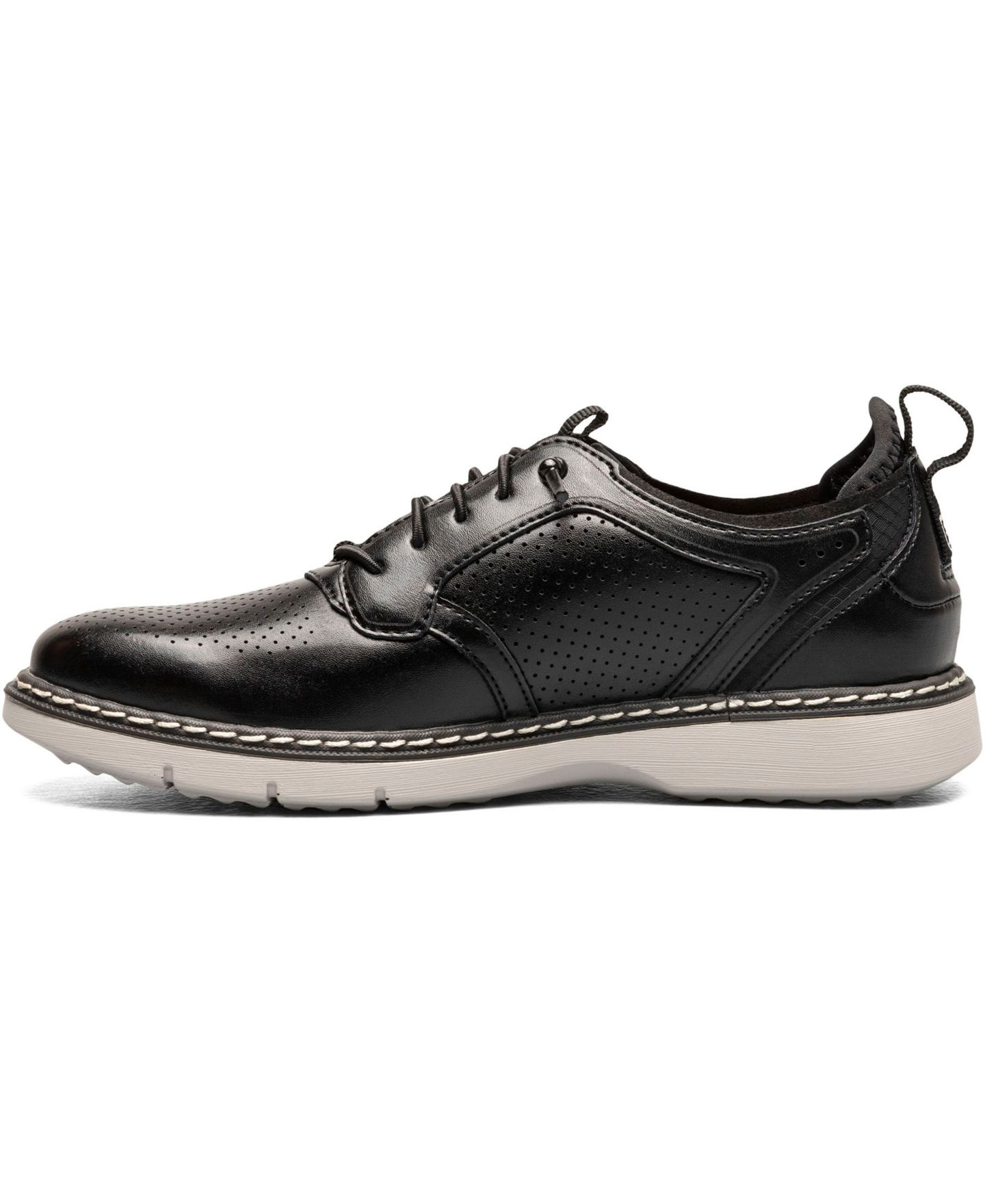 Туфли Stacy Adams Sync Plain Toe Elastic Lace Up Dress Shoe для мальчиков, цвет: Чёрный — фото 5
