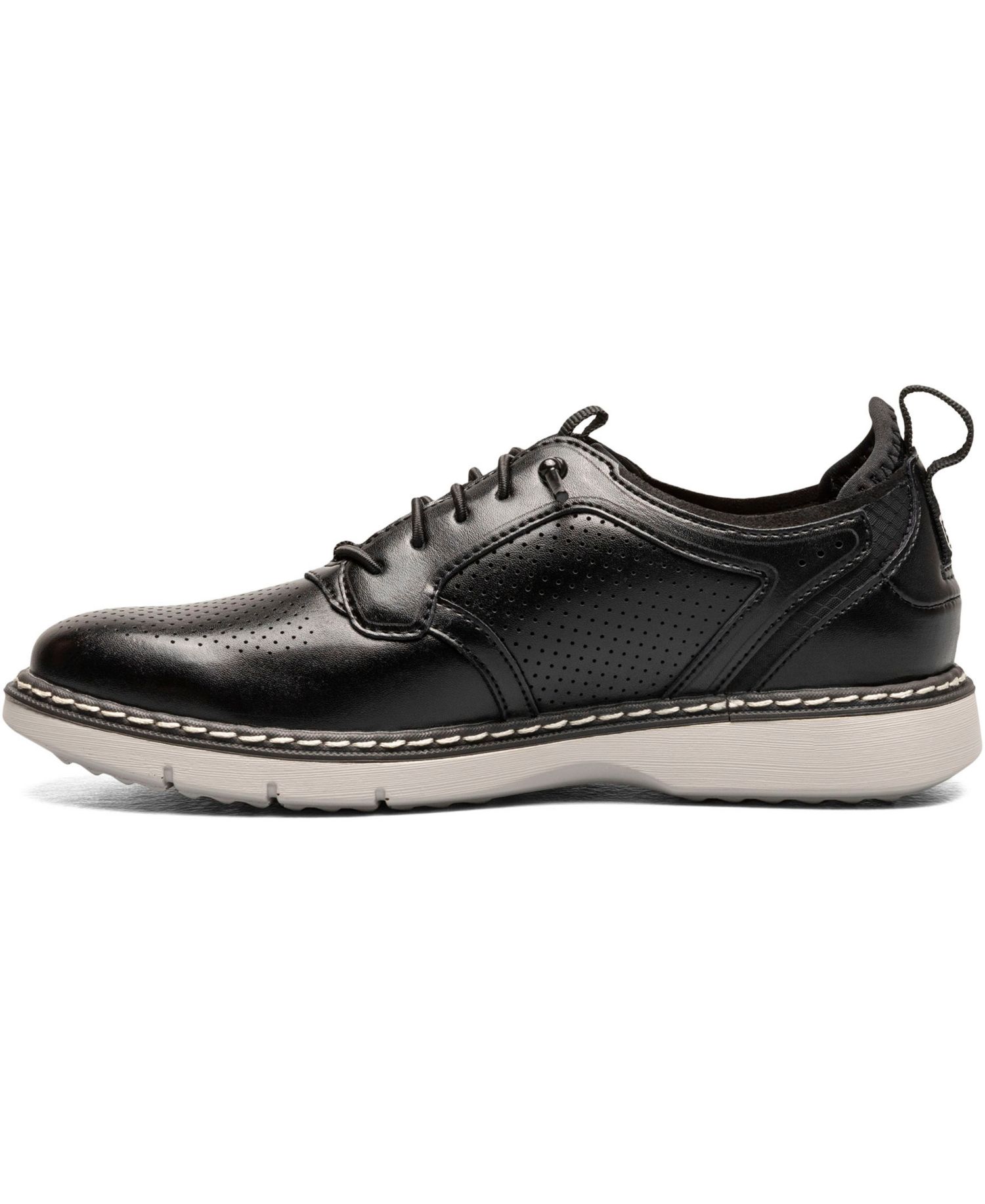 Little and Big Boys Sync Plain Toe Elastic Lace Up Dress Shoe