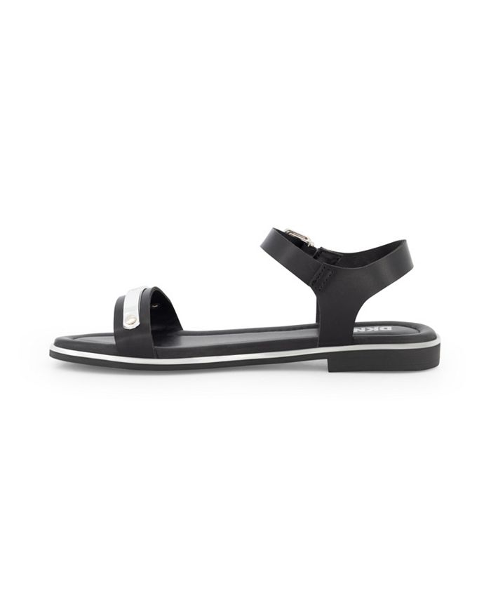 DKNY Women's Penny Open Toe Casual Ankle Strap Sandals Navy Blue Size 6