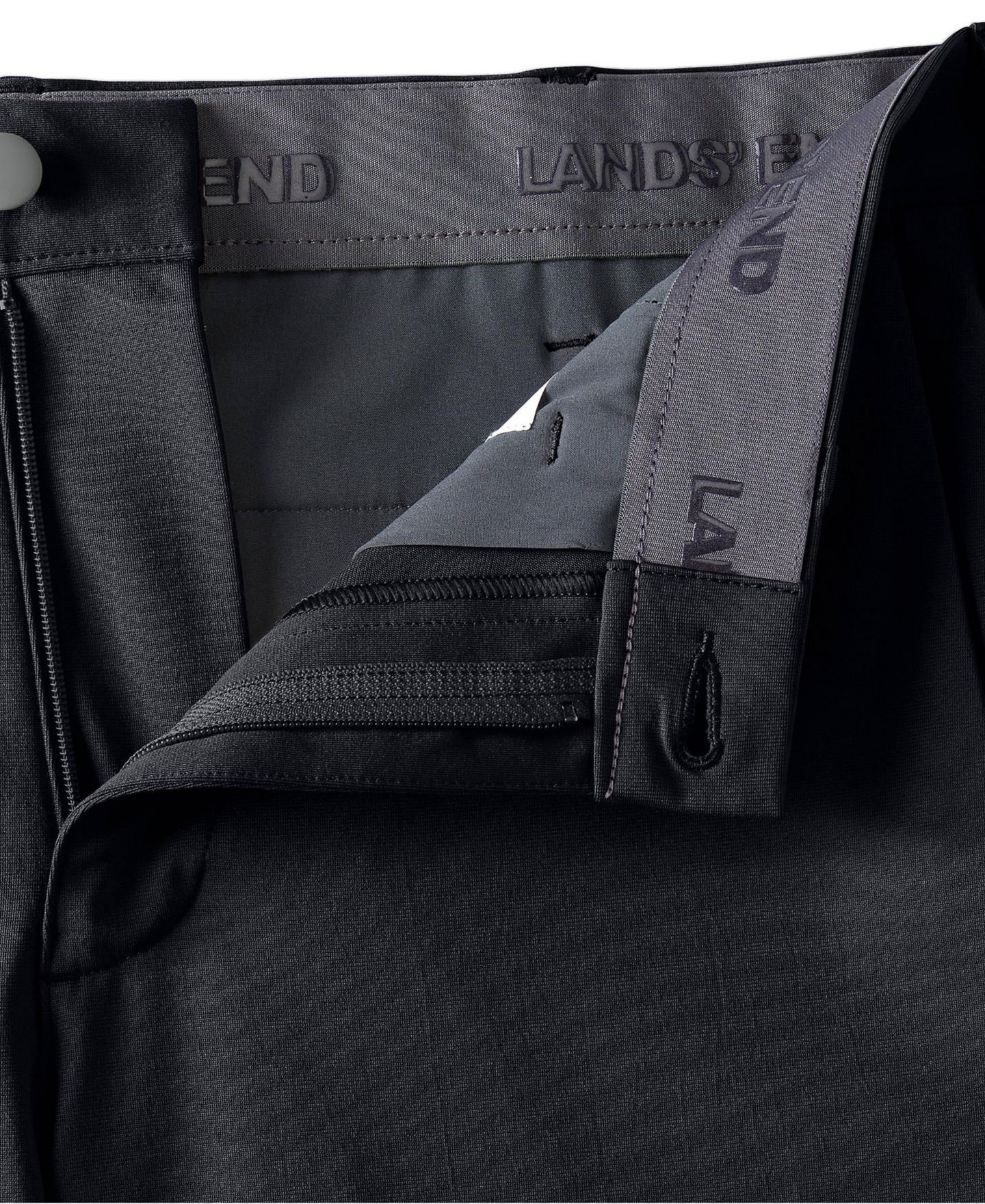Мужские брюки Lands' End Flex Golf Pant, цвет: Чёрный — фото 3