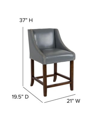 Taylorsville 24 Inch Counter Height Stool With Nailhead Trim