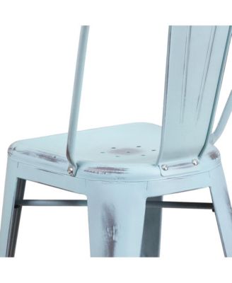 Sabine Metal Indoor-Outdoor Counter Stool With Vertical Slat Back And Integrated Footrest