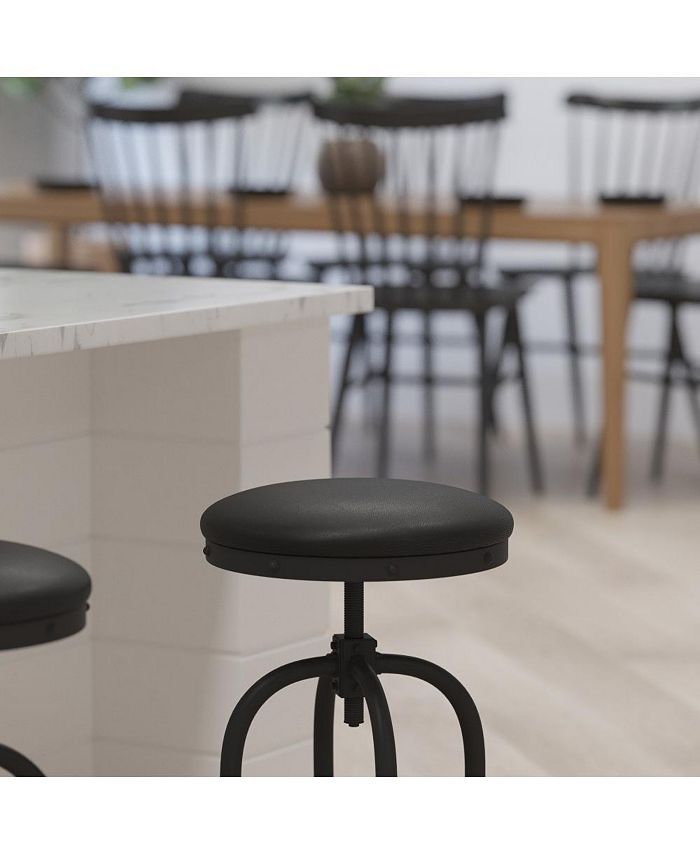 MERRICK LANE Adrienne Counter Stool Contemporary Backless Stool With