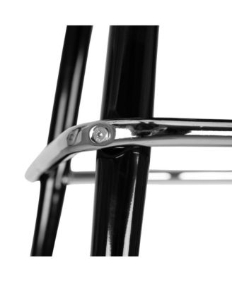 1-Piece Barstool, Metal Frame, Swivel Bucket Seat with High Backrest, Modern Design, Bar Stool