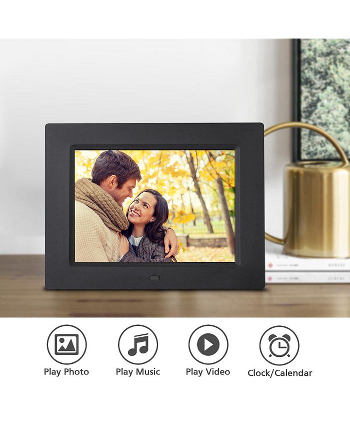 Sungale 8 inch Digital Photo Frame, Black, 800x600 Photo/Video/Music