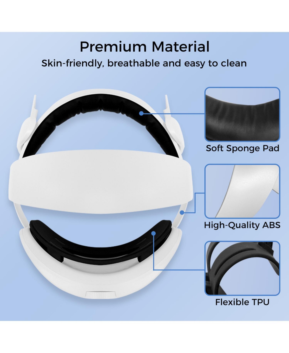 Meta Quest 2 Head Strap Replacement-Adjustable/Comfortable/Lightweight