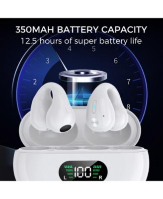 Clip-On/Open Ear-Buds-Comfortable, Bluetooth 5.3, 350mAh/18Hr Playtime