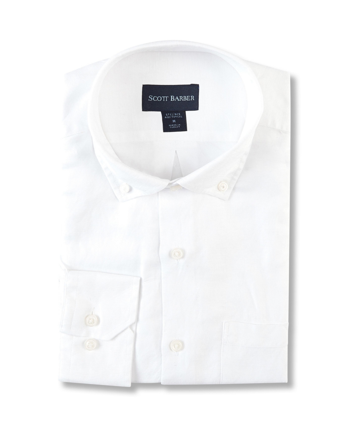 Men's Linen/Tencel Twill Solid - White