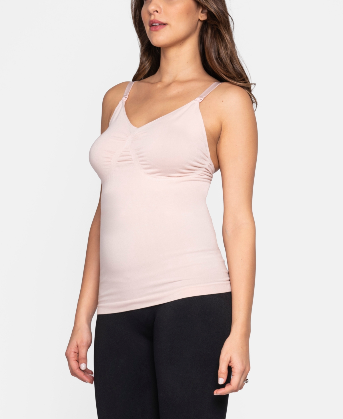 Seraphine Women's Maternity Nursing Vests - Twin Pack - Black  Blush Set
