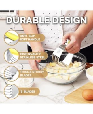 Stainless Steel Dough Blender Pastry Cutter Heavy Duty Blades