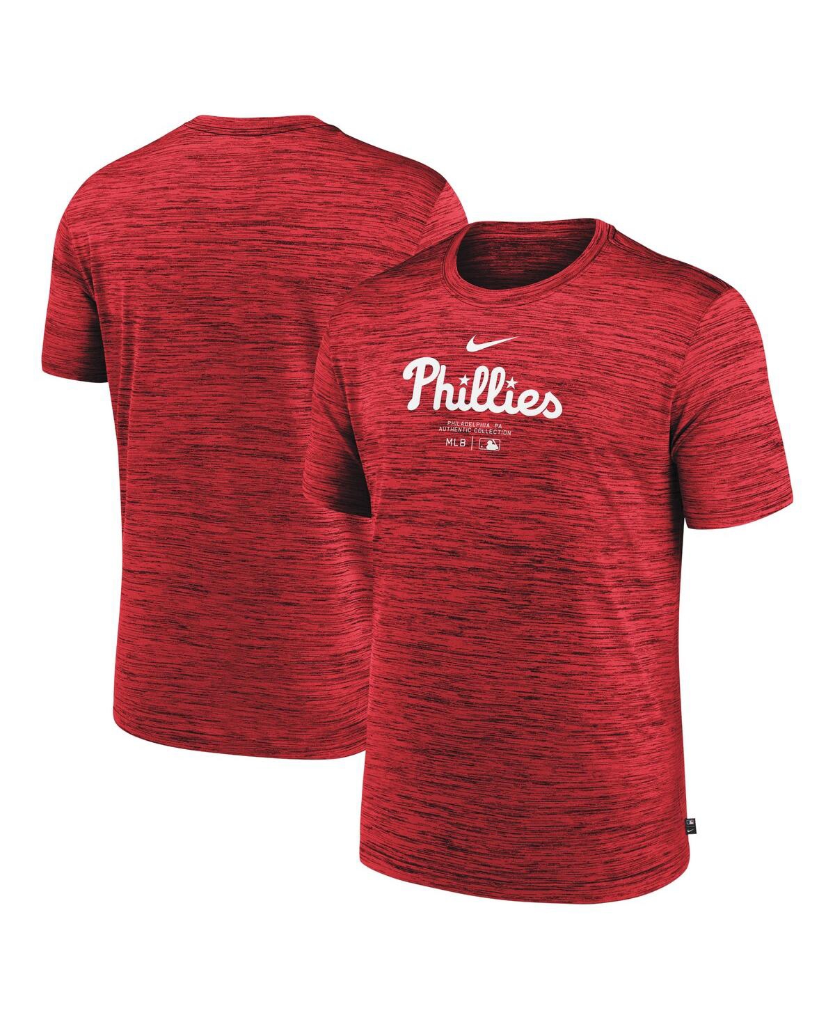 Shop Nike Men's Red Philadelphia Phillies Authentic Collection Velocity Performance Practice T-shirt