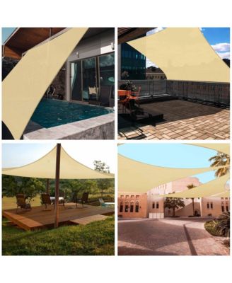 16x16 Ft 97% UV Block Square Sun Shade Sail Canopy Outdoor Patio Yard Poolside