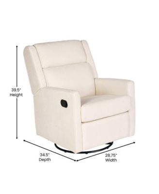 Dara 3-In-1 Traditional Manual Recliner Rocker Swivel Glider Chair