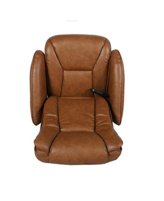 Massaging Multi-Position Plush Recliner Chair With Side Pocket And Ottoman