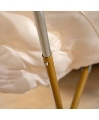 1 Count With Cozy Faux Fur Cushion And Metal Frame For Dorms, Bedrooms, Apartments And More - Ersa Oversize Folding Saucer Chair