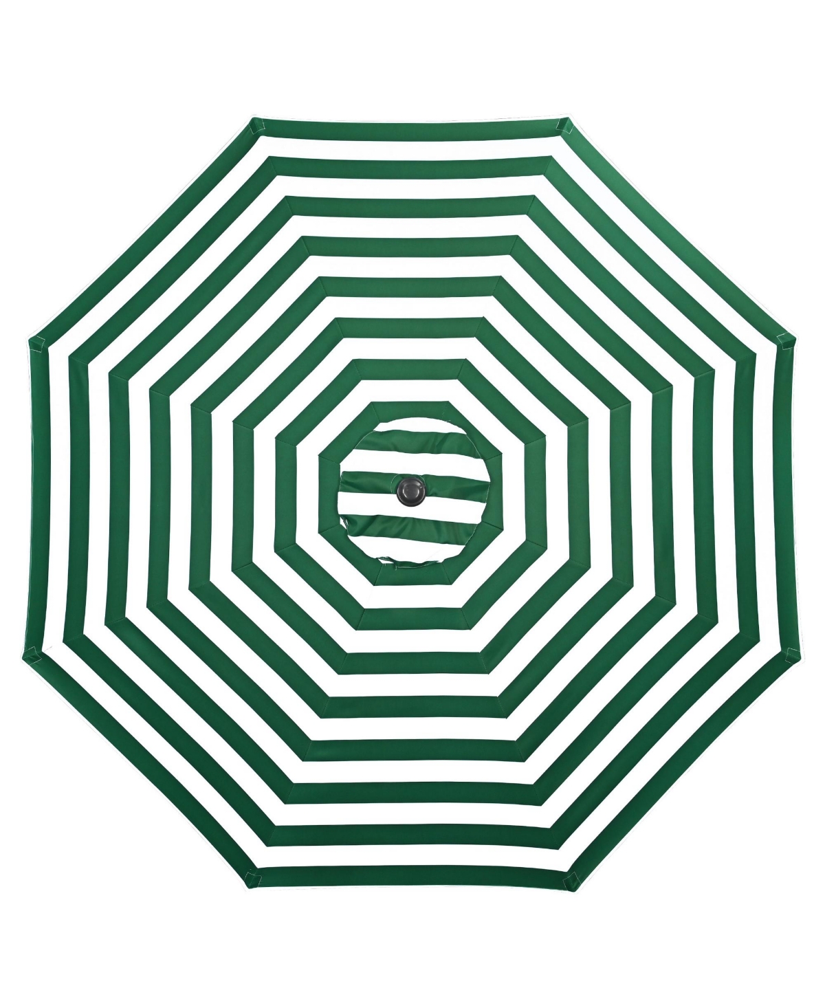 9 Ft Patio Umbrella Replacement Canopy Market Table Top Sunshade Cover Garden - Deep green  white stripes
