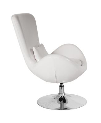 Soro High-Back Egg Style Lounge Chair With 360° Swivel Metal Base