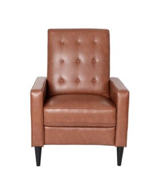 One Pack Tufted Upholstery Darcy Mid-Century Modern Ergonomic Push Back Recliner Chair