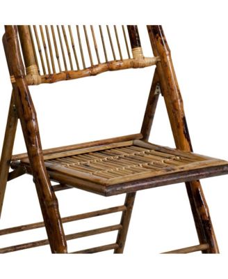 2 Pc. Set Bamboo Wood Folding Chairs – Event & Patio Seating