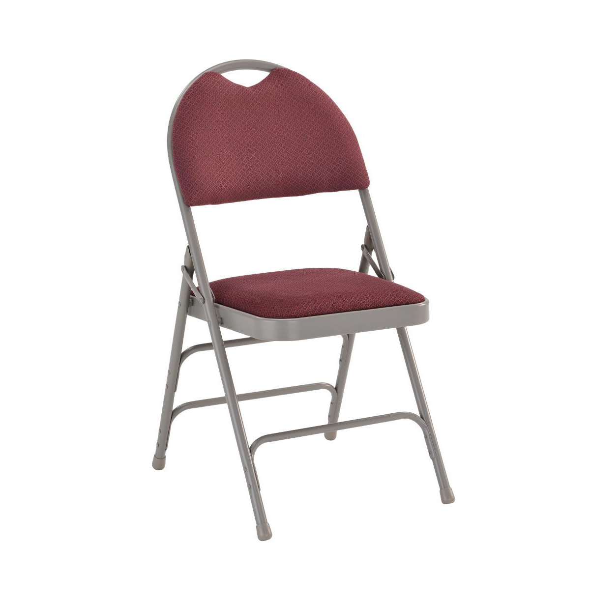Emma+Oliver 2 Pack Home & Office Easy-Carry Party Events Padded Folding Chair -gray frame