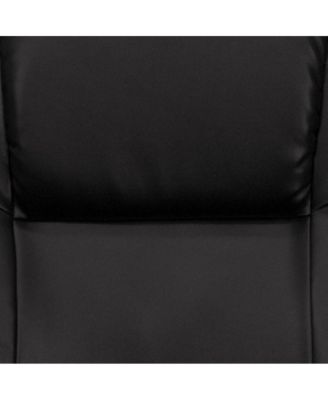 Massaging Multi-Position Recliner With Deep Side Pockets And Ottoman With Wrapped Base