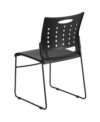 Home Office Plastic Accent Sled Base Stack Chair - Air-Vent Back