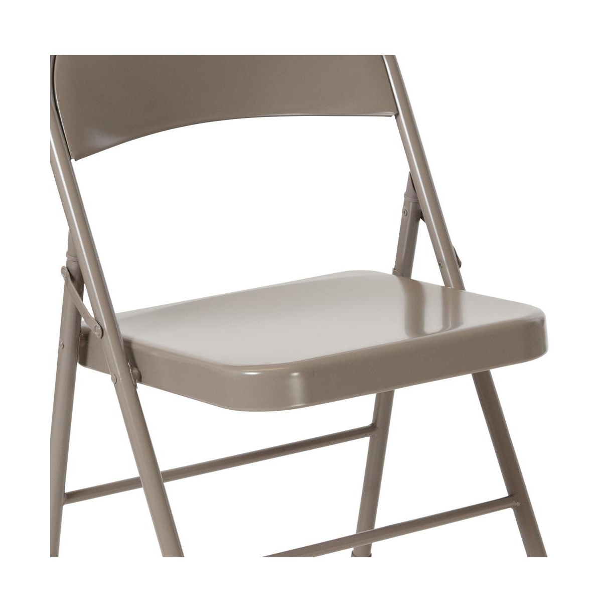 Emma+Oliver 4 Pack Double Braced Commercial Party Events Steel Metal Folding Chair