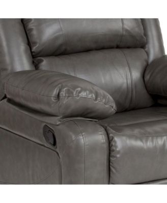 Recliner With Bustle Back And Padded Arms