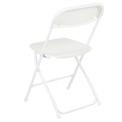 Set Of 6 Stackable Folding Plastic Chairs - 650 Lb Weight Capacity