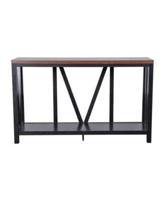 Erikson Modern Farmhouse Engineered Wood Sofa Table With Wood Bracing And Lower Shelf