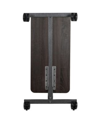 Adjustable Overbed Table – 1 Pc, Metal & Wood, Mobile Design with Wheels, Home & Hospital Use