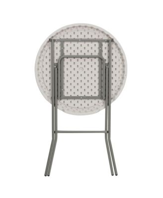 2.63-Foot Round Plastic Bar Height Folding Table