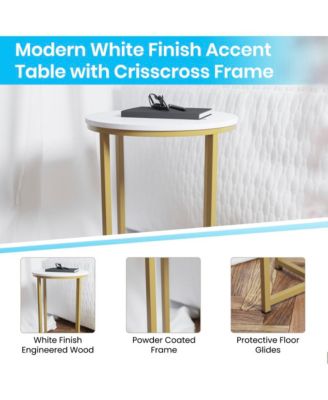 Fairdale End Table With Round Cross Brace Frame