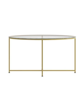 Fairdale Coffee Table With Round Cross Brace Frame
