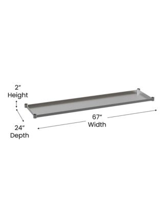 Under Shelf For Kitchen Prep And Work Tables - Adjustable Galvanized Lower Shelf For Stainless Steel Tables
