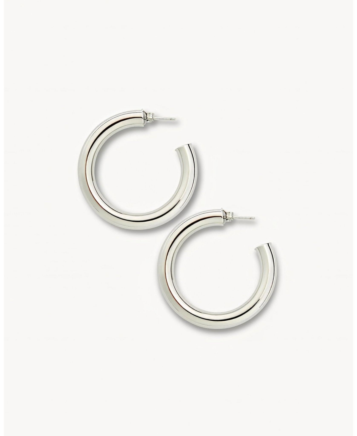 1.5" Perfect Hoops in Silver - Silver