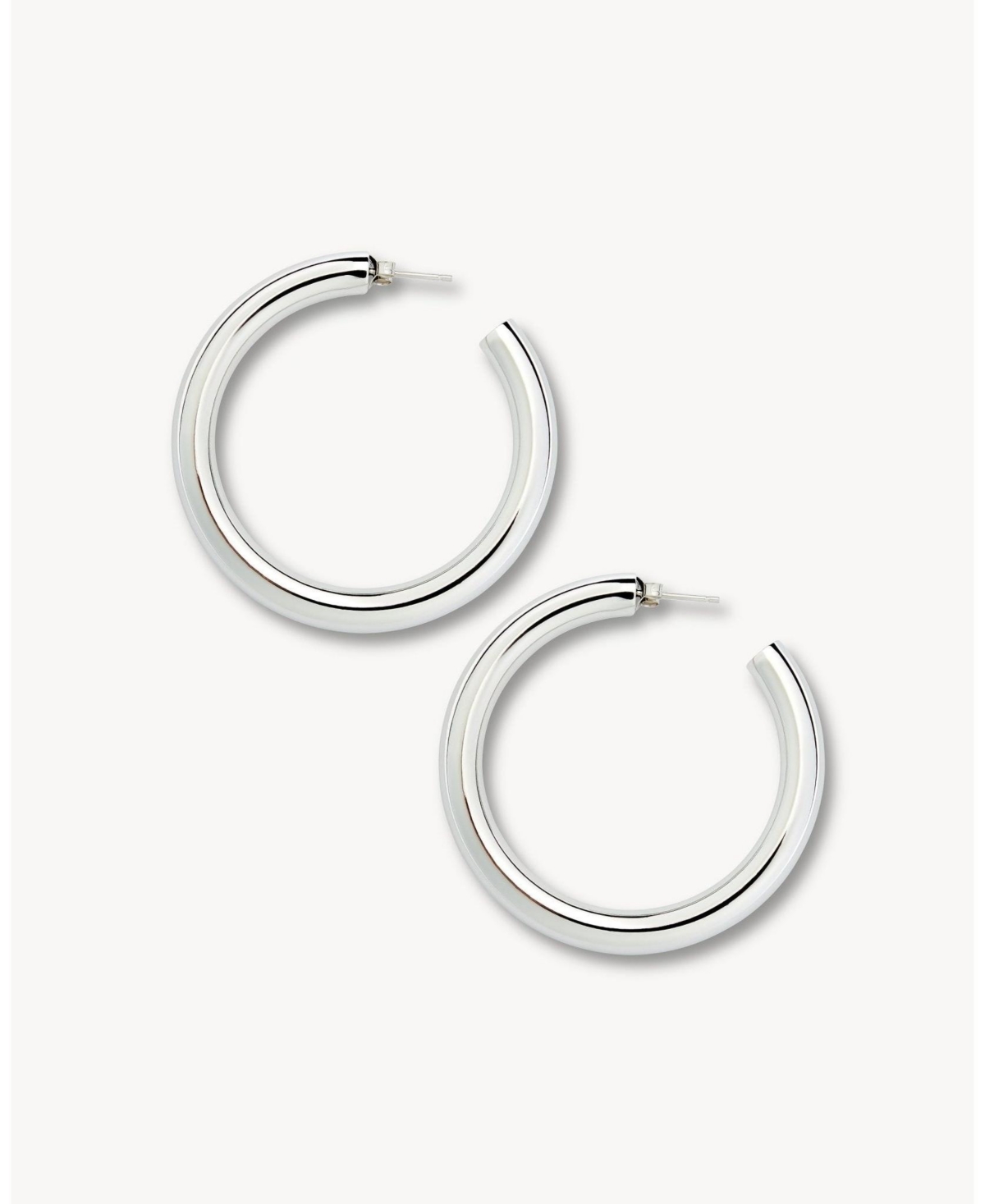 2" Perfect Hoops in Silver - Silver