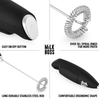 Milk Boss Milk Frother With Holster Stand