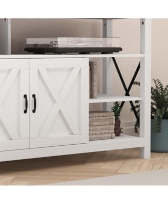 Green River Media Console With Open And Closed Storage