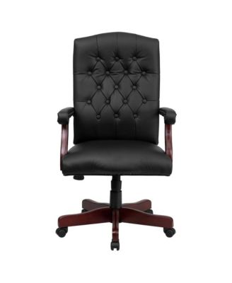 Office Chair, High Back, Tufted, Height Adjustable, 360° Swivel, Upholstered, Home Office Furniture