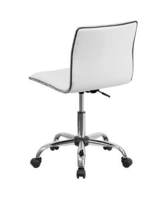 Amelie Home Office Chair Ergonomic Executive Ribbed Low Back Armless Computer Desk Chair - Base, Frame & Border
