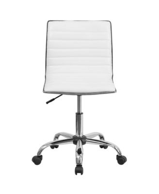 Amelie Home Office Chair Ergonomic Executive Ribbed Low Back Armless Computer Desk Chair - Base, Frame & Border
