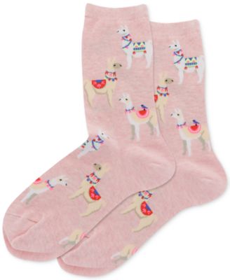 Hot Sox - Women's Alpacas Printed Knit Crew Socks
