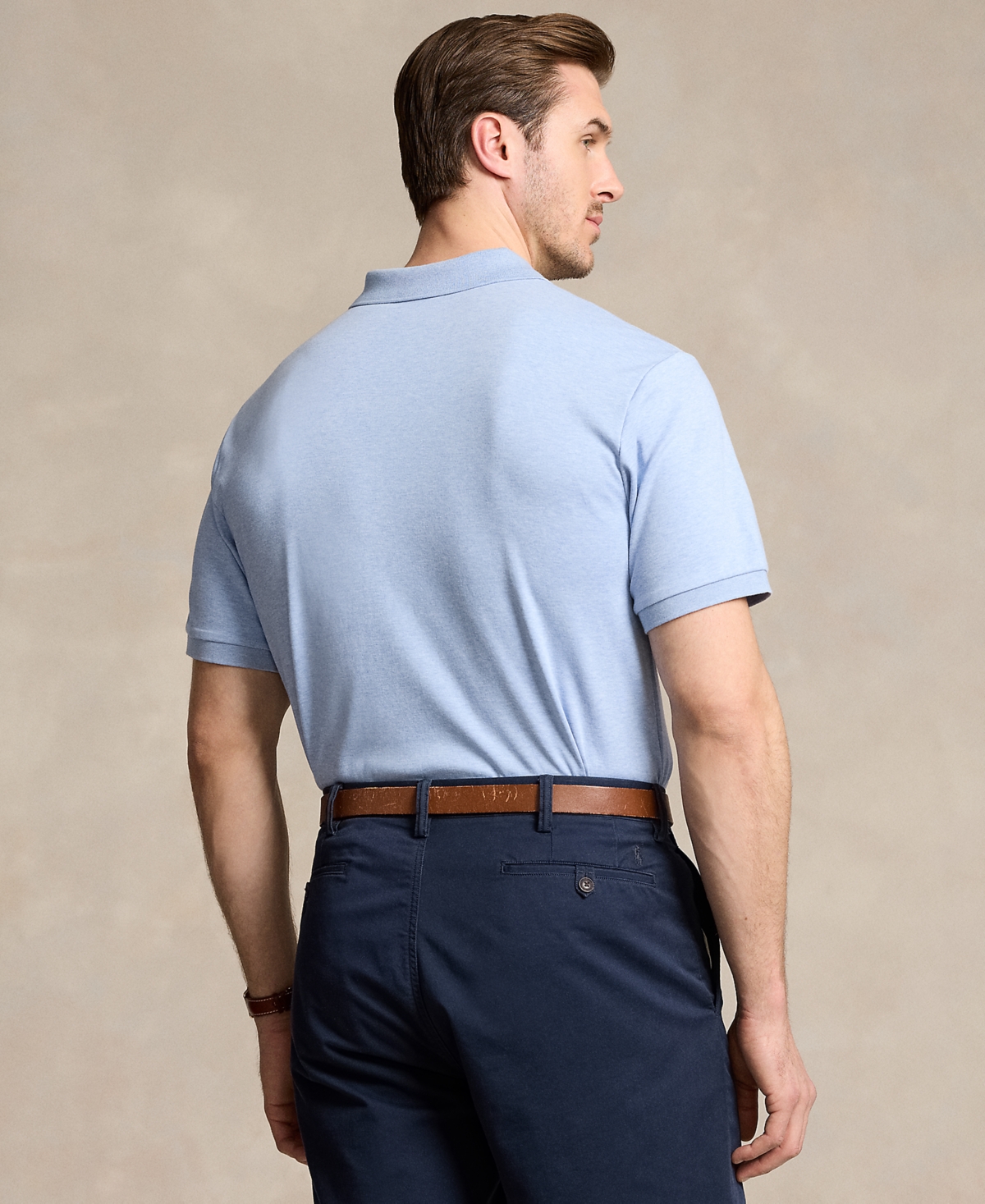 Polo Ralph Lauren Men's Big & Tall Cotton Interlock Johnny-Collar Polo Shirt