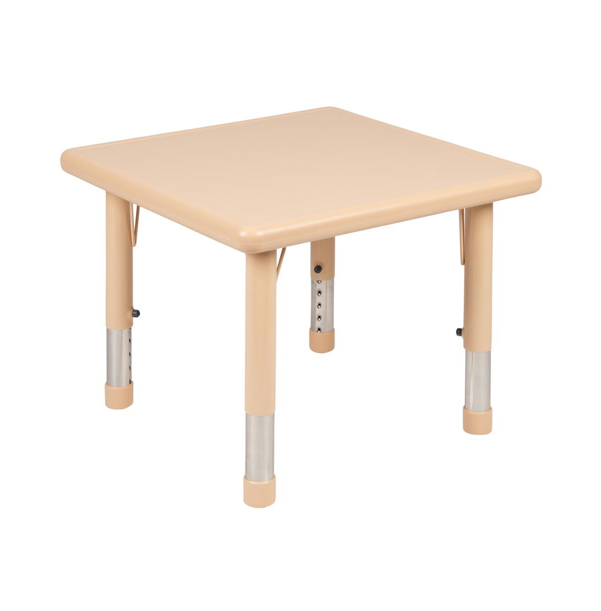 Emma+Oliver Square Plastic Height Adjustable Activity Table Set With 4 Chairs