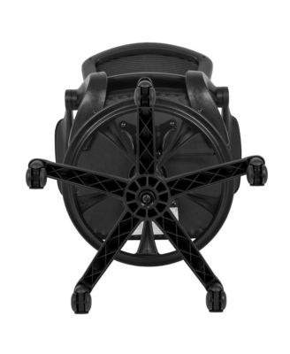 Mid-Back Mesh Ergonomic Drafting Chair With Foot Ring And Flip-Up Arms