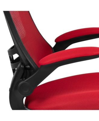 Mid-Back Mesh Swivel Ergonomic Task Office Chair With Flip-Up Arms